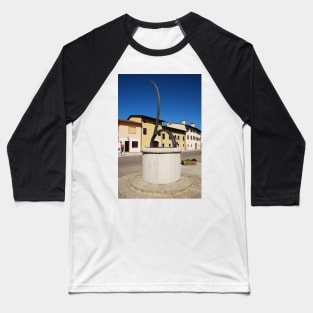 Horizontal Sundial in Aiello Baseball T-Shirt